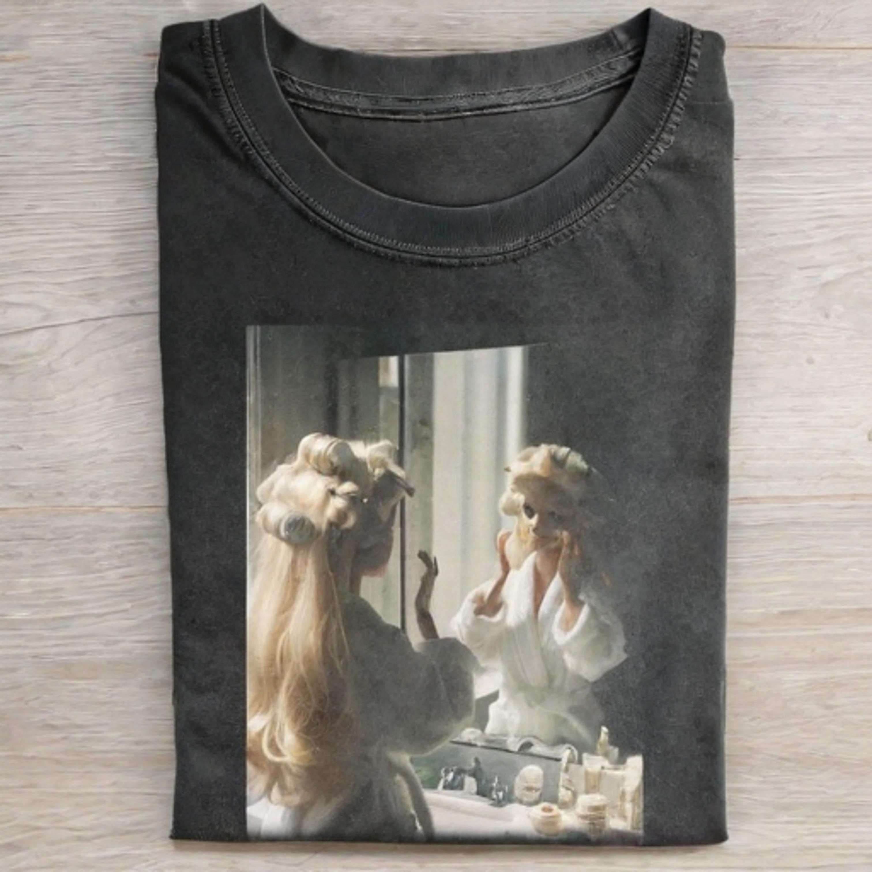 RETRO Funny Doll FaceCORE MEME BATH TEE - Vintage Washed Apparel by VanceMade