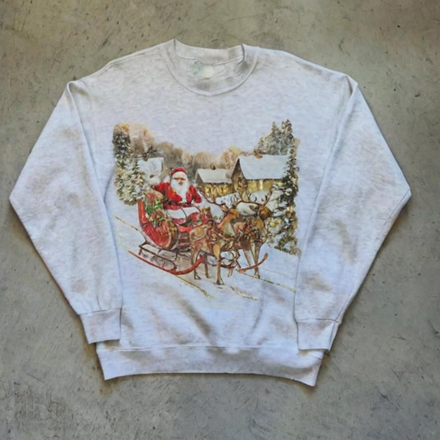 Vintage Santa Crewneck Sweatshirt - Vintage Washed Apparel by VanceMade