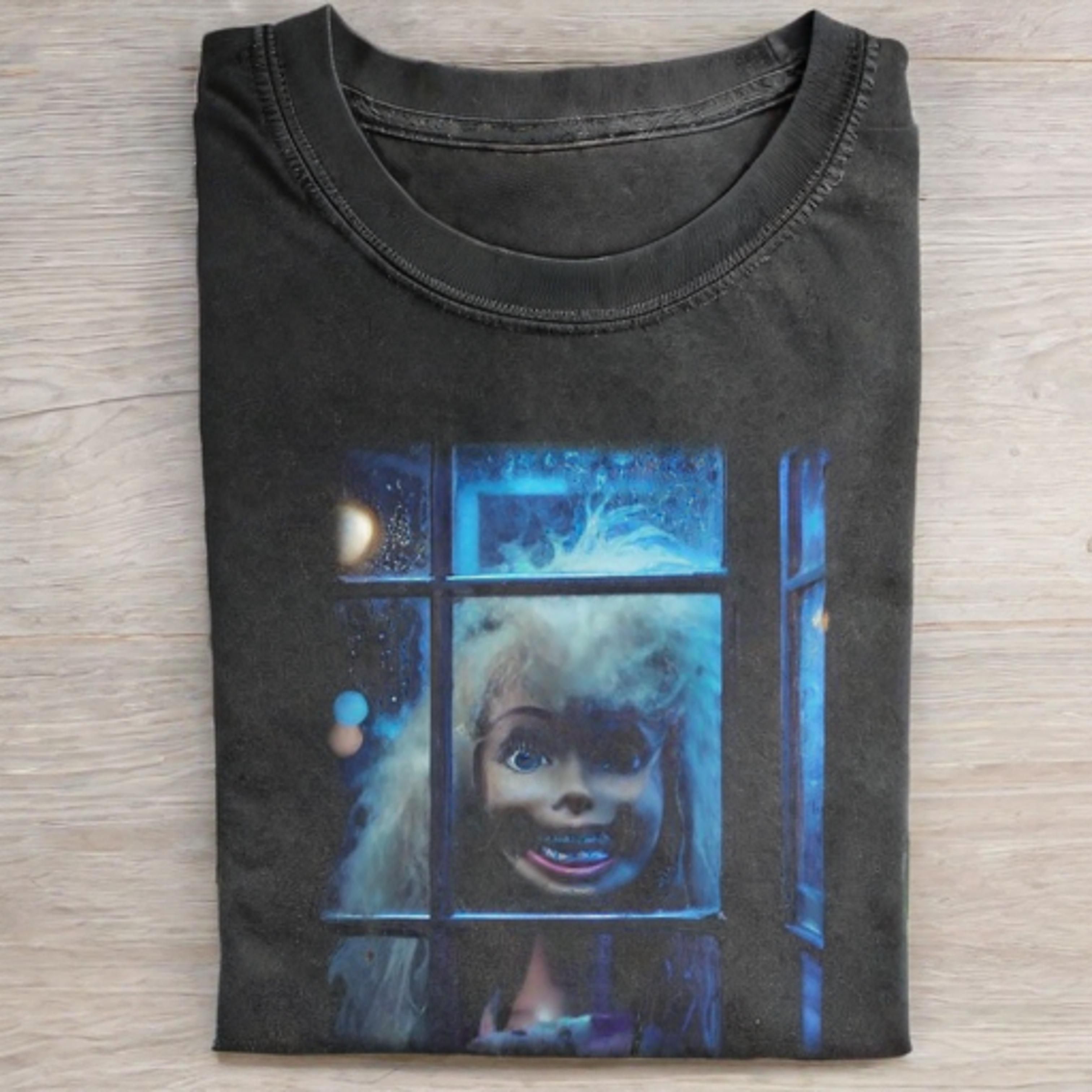 RETRO Funny Doll Face GIRL TEE - Vintage Washed Apparel by VanceMade