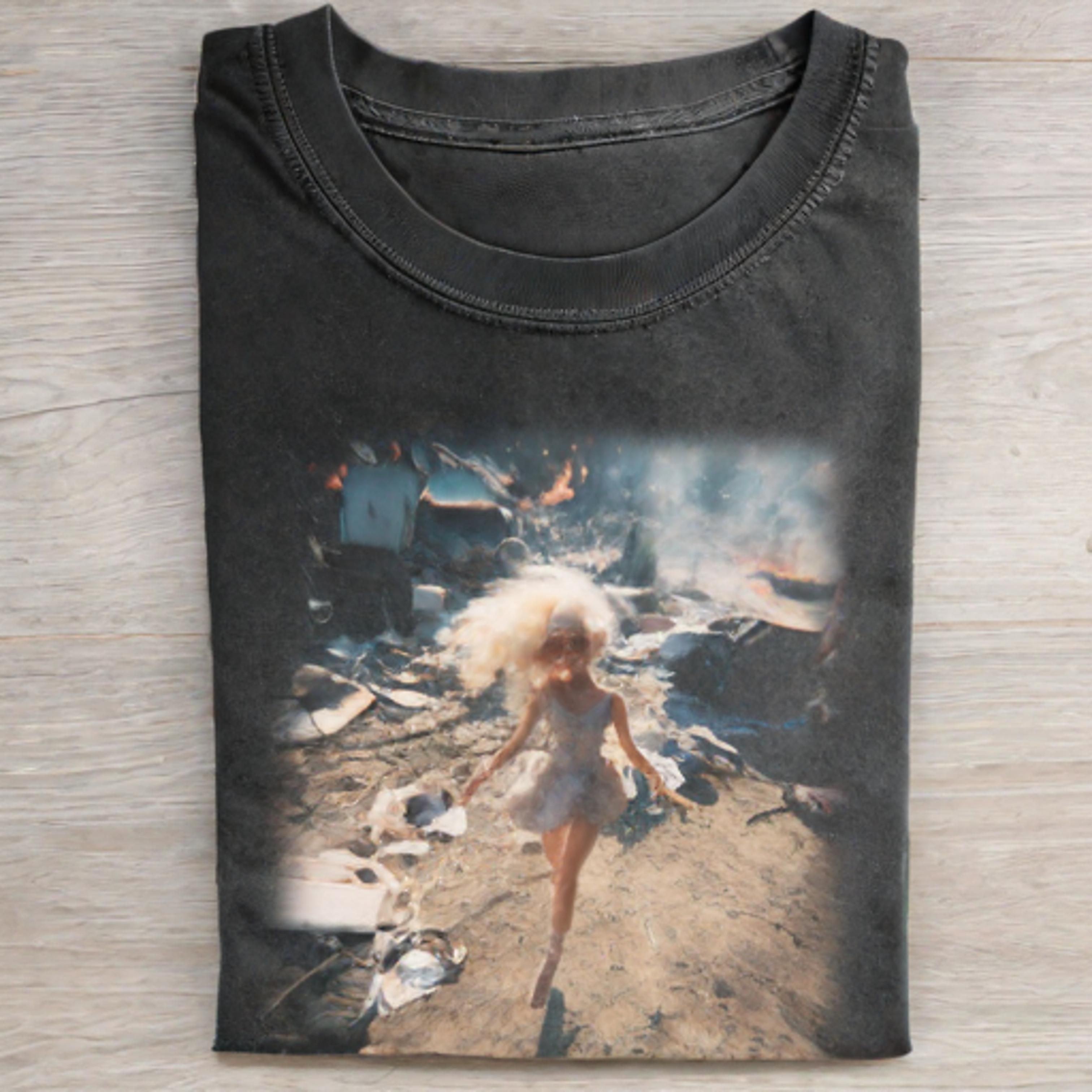 WAR DANCE Funny Doll Face TEE - Vintage Washed Apparel by VanceMade