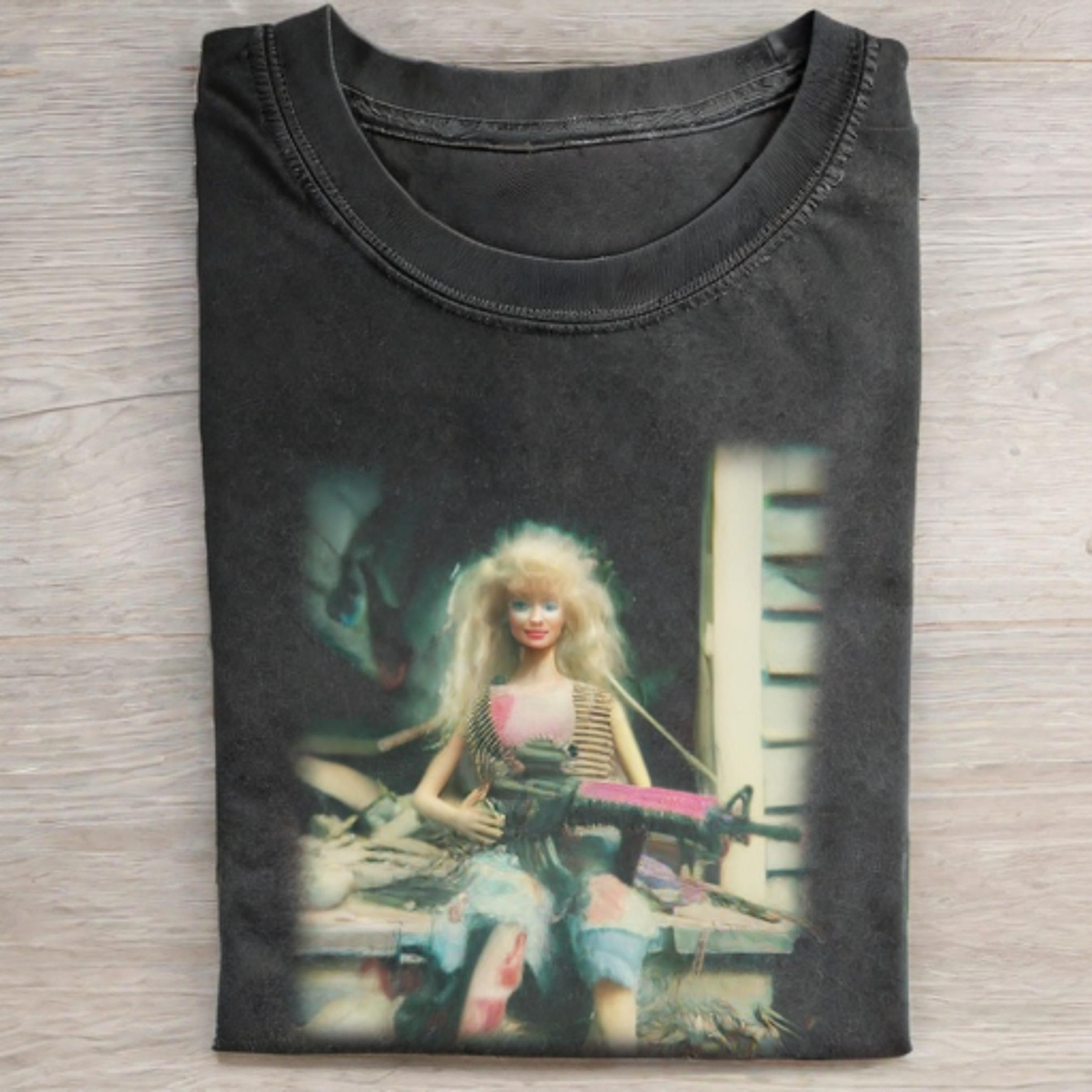 WAR Funny Doll Face GIRL TEE - Vintage Washed Apparel by VanceMade
