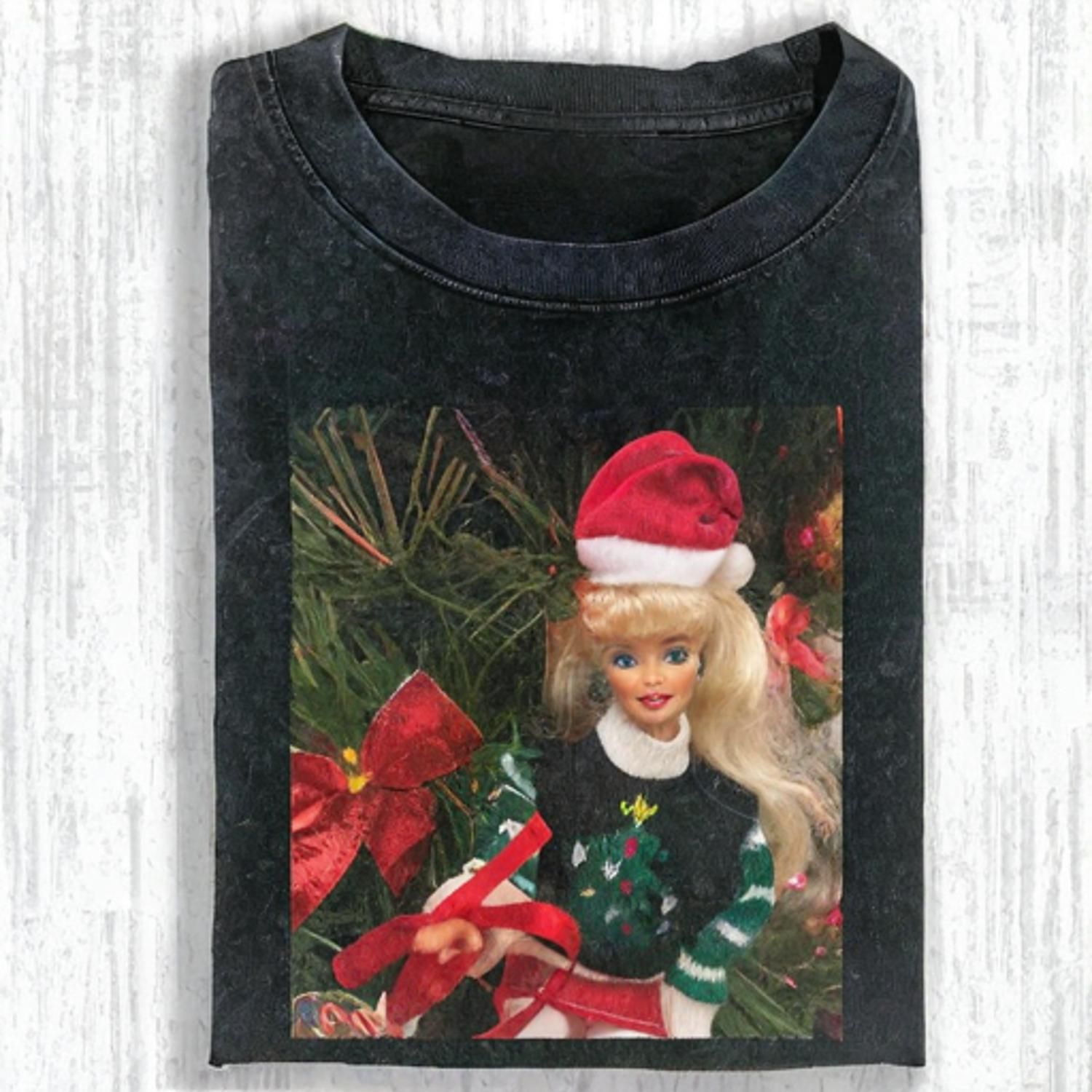 CHRISTMAS Funny Doll Face T-SHIRT - Vintage Washed Apparel by VanceMade