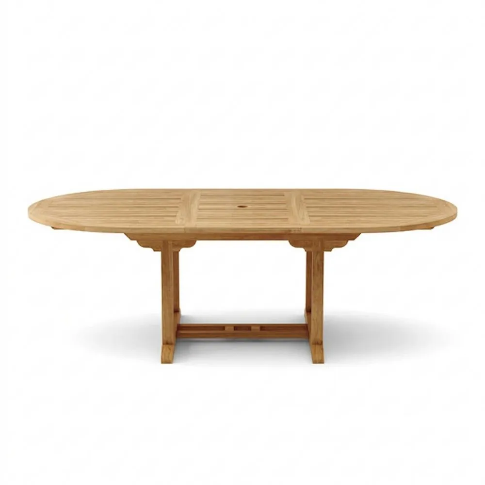 Mesa extensible de madera de teca para exterior