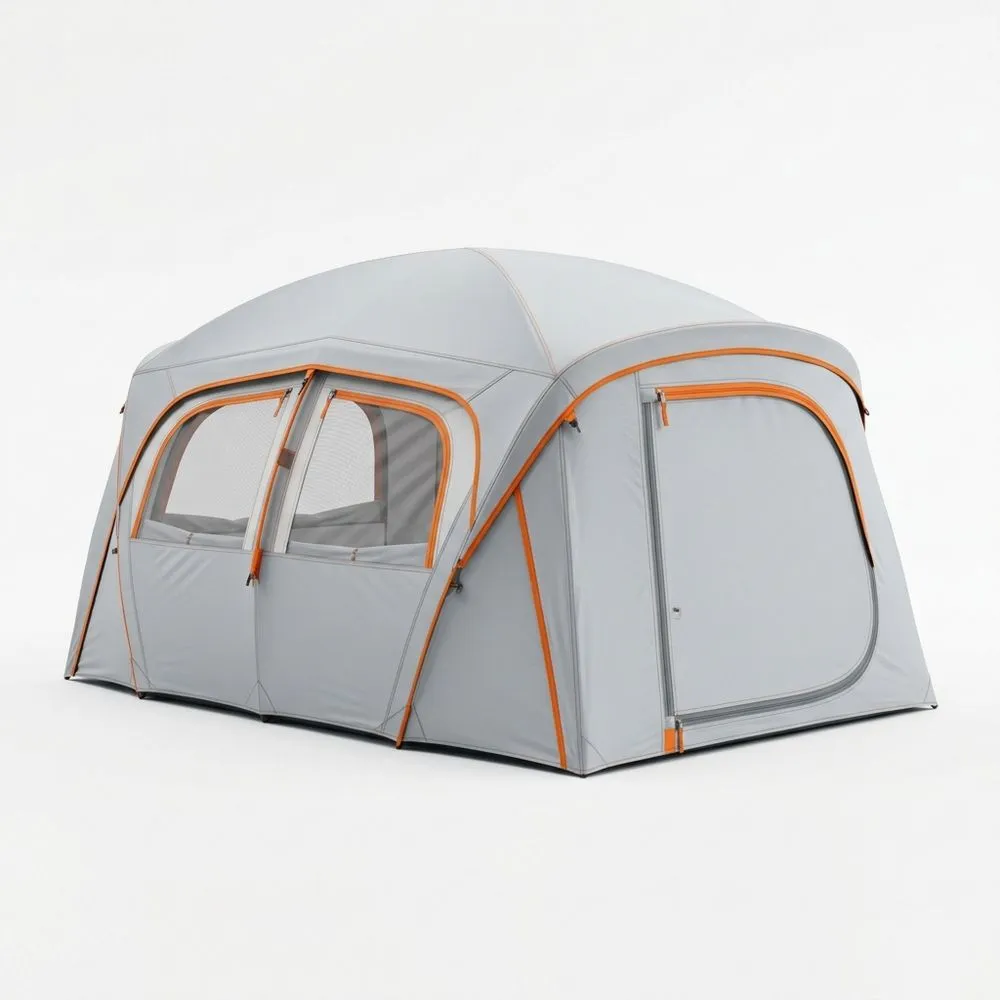 Tienda de campaña de poliéster gris para 6 personas