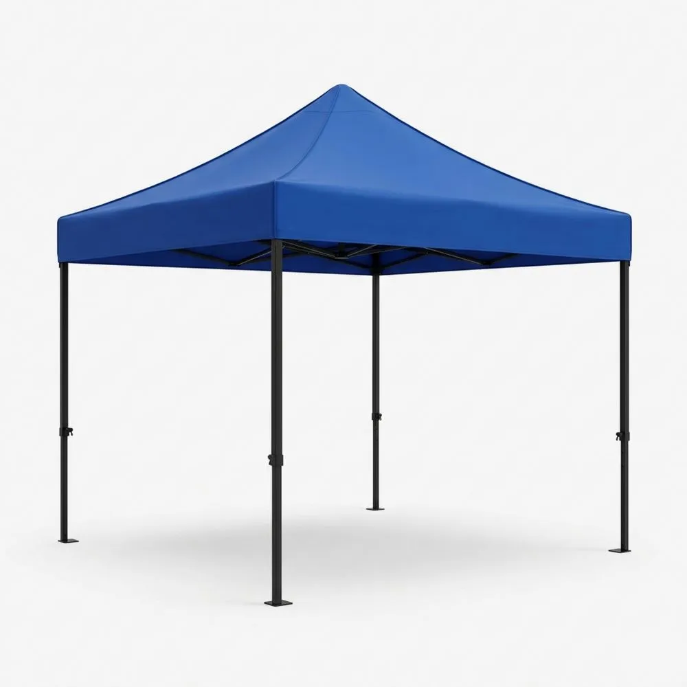 Carpa Plegable de Acero y Poliéster Azul 300cm de Largo x 300cm de Ancho