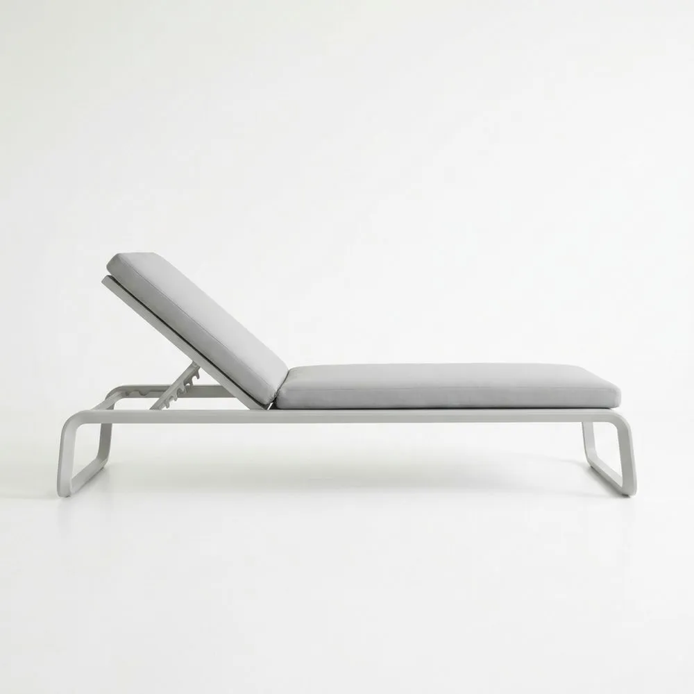 Tumbona de Aluminio y Tela de Poliéster Gris Exterior