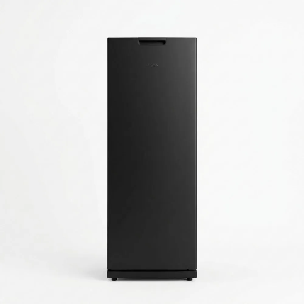 Congelador Vertical 200L Acero Inoxidable Negro