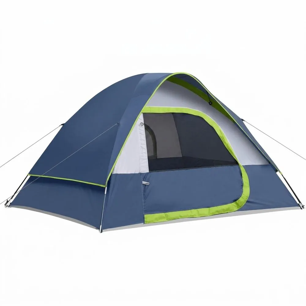 Tienda de campaña domo poliéster azul 200x150x110 cm