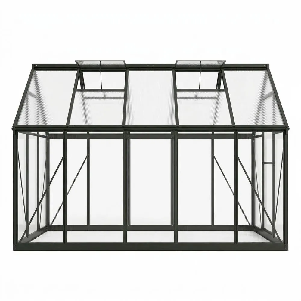 Invernadero de Policarbonato con Marco de Aluminio 300x200x250 cm