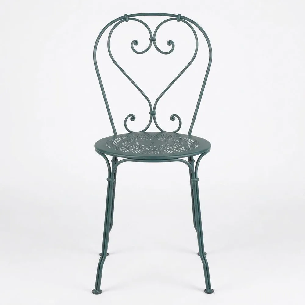 Silla de exterior de aluminio verde