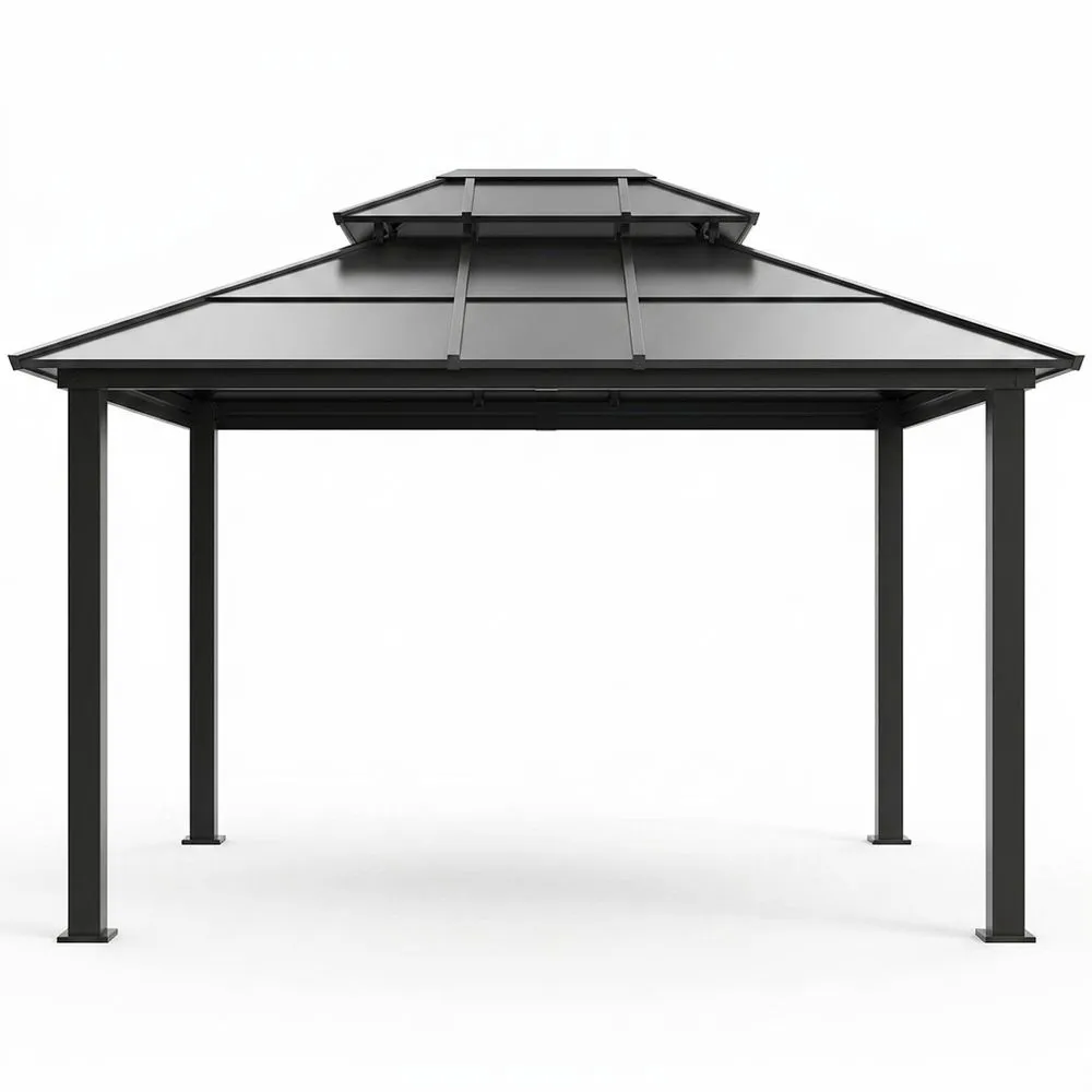 Cenador con estructura de aleación de aluminio negro