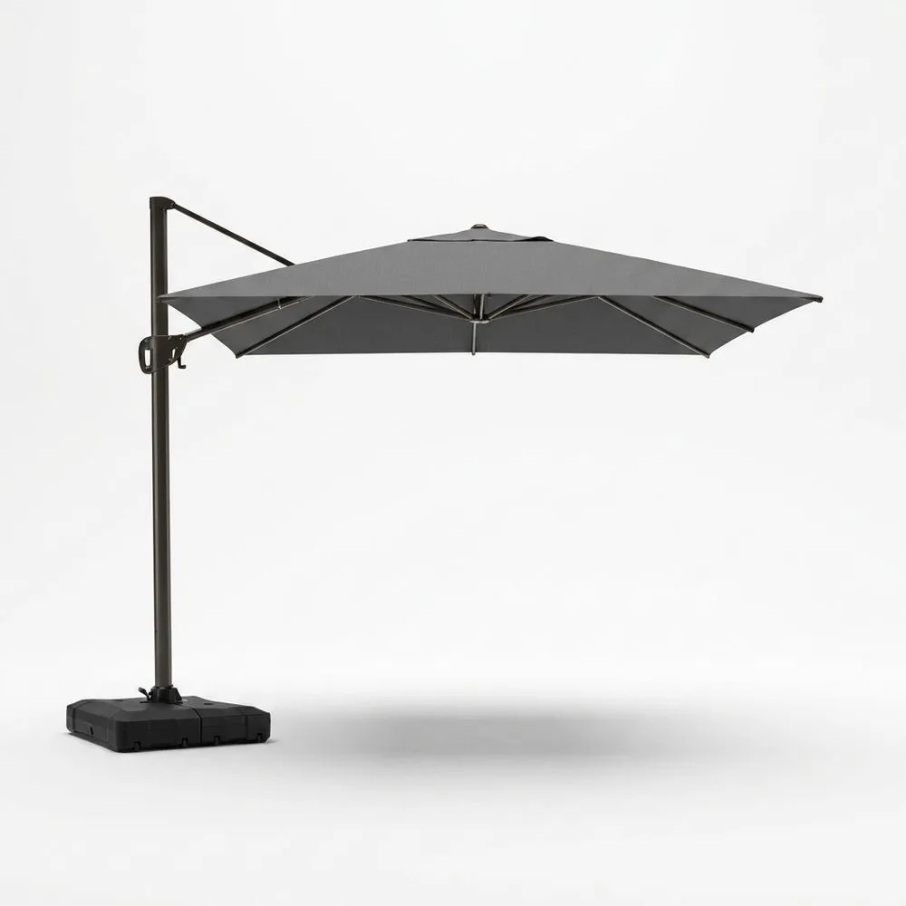 Sombrilla de Jardín de Aluminio y Tejido Poliéster Antracita 300 cm