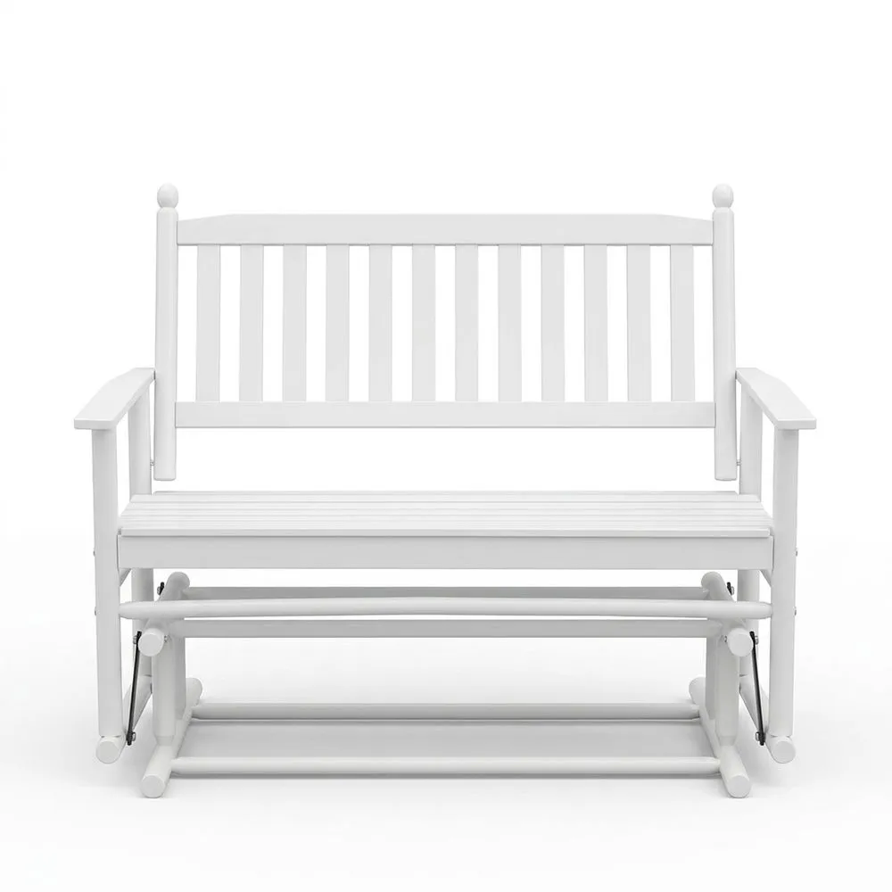 Banco mecedora de pino para exteriores 120x60x90 cm