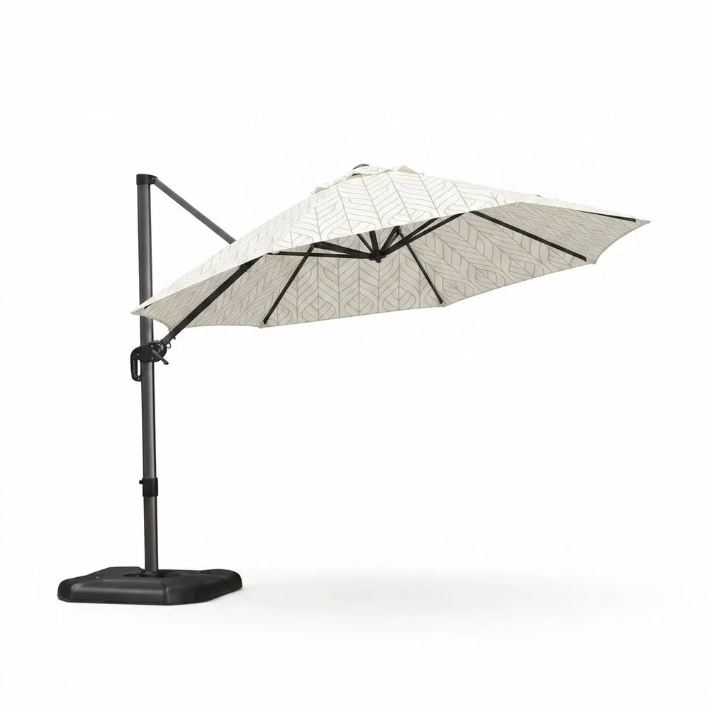 Paraguas de jardín grande poliéster y acero 300cm