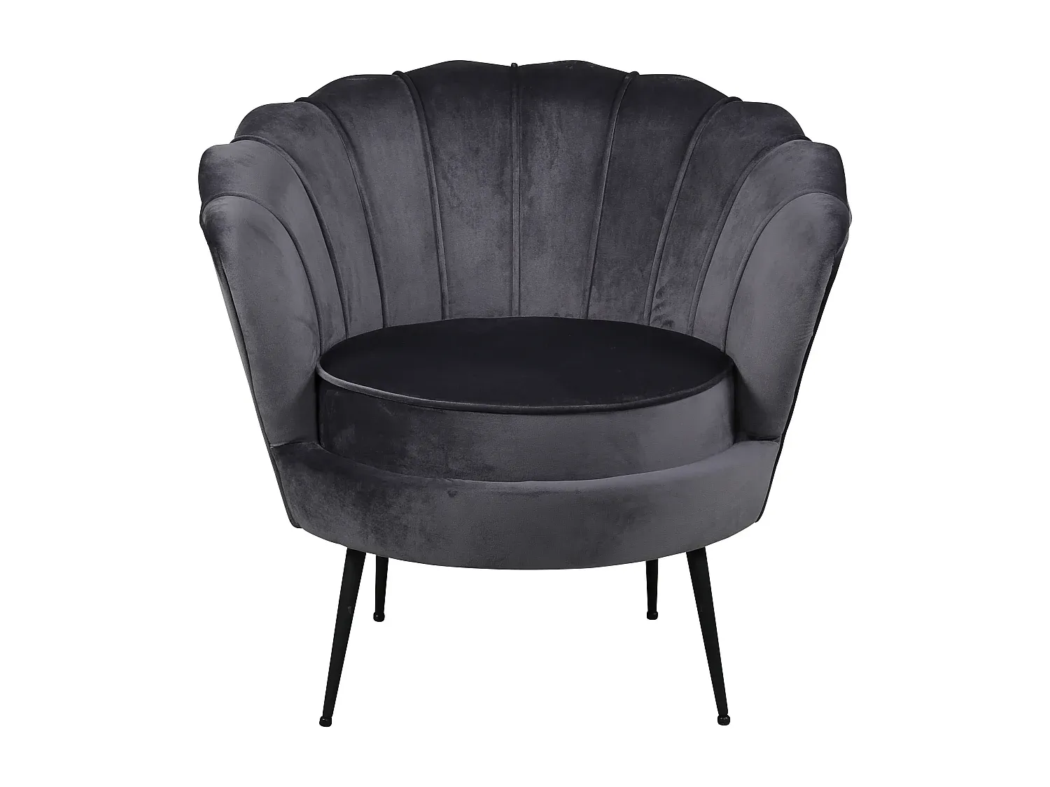 Eleganter Veloursessel in Schwarz