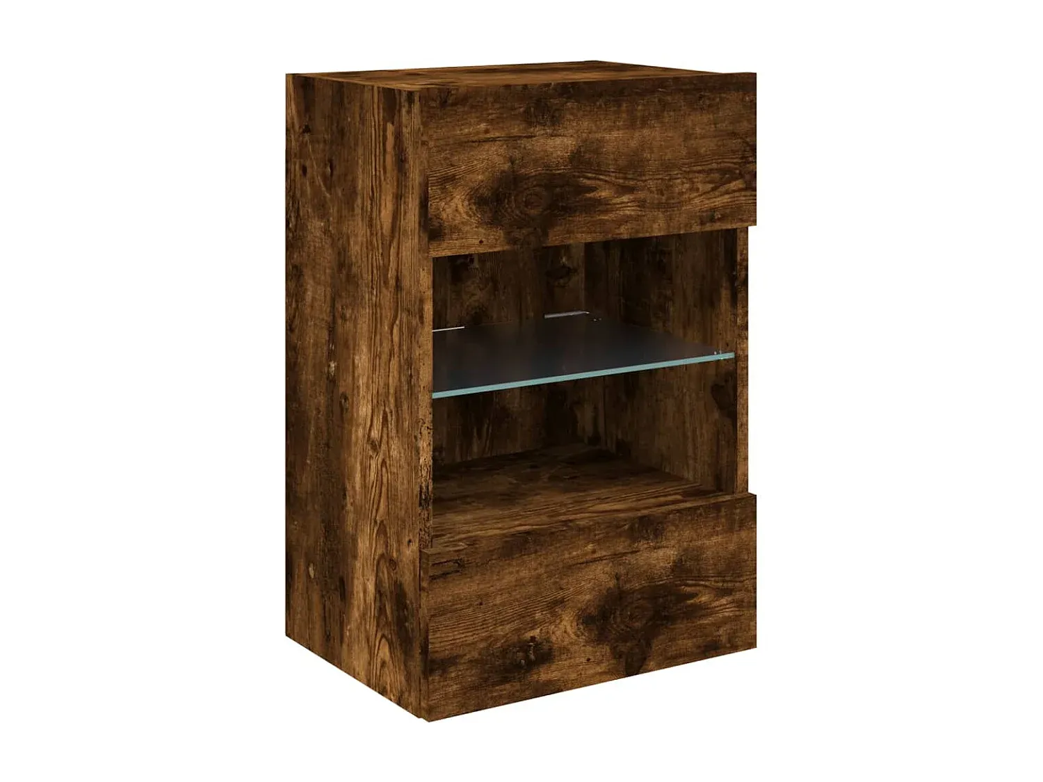 TV-Wandschrank mit LED-Beleuchtung, Räuchereiche, 40x30x60,5 cm