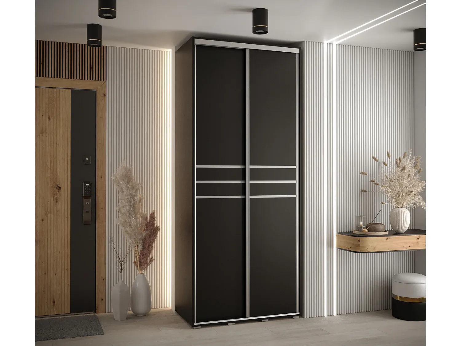 Zweiflügeliger Schwebetürenschrank 235x120x60