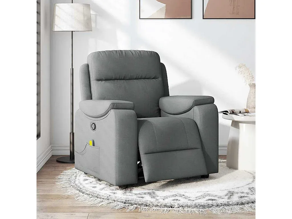 Bequemer Relaxsessel aus Stoff, Dunkelgrau