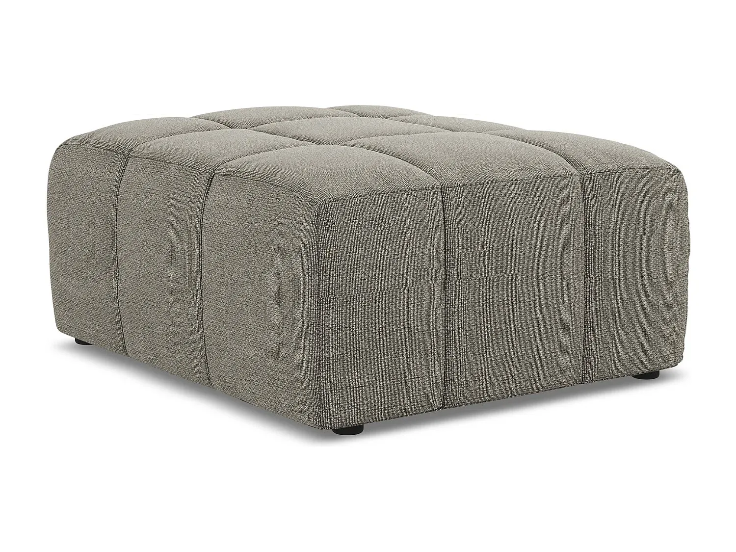 Moderner Bouclé Hocker in Grau