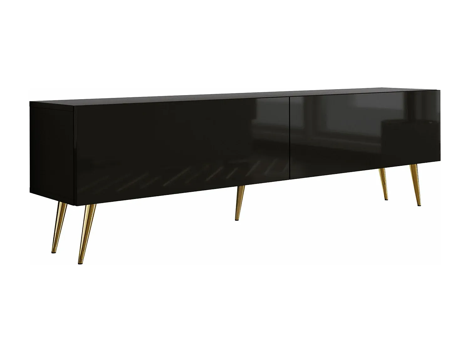 Moderner TV-Schrank mit goldenen Beinen, 170 x 52 x 32 cm