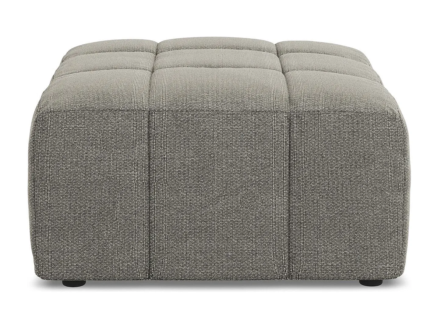 Moderner Bouclé Hocker in Grau