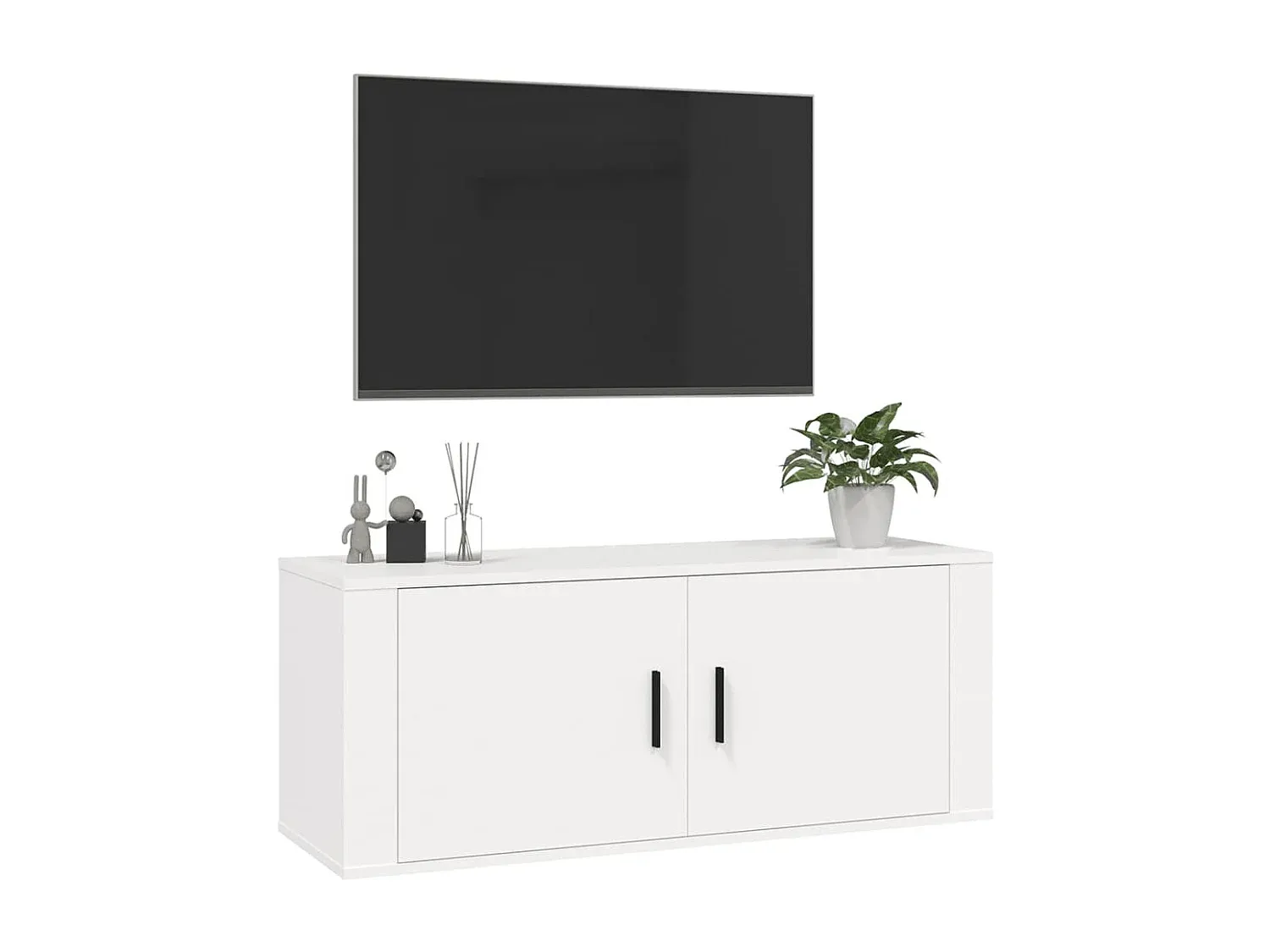 Moderne TV-Wandschrank in Weiß