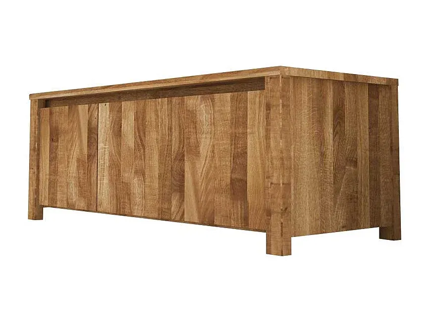 Massivholz TV-Schrank mit 3 Türen aus Wildeiche