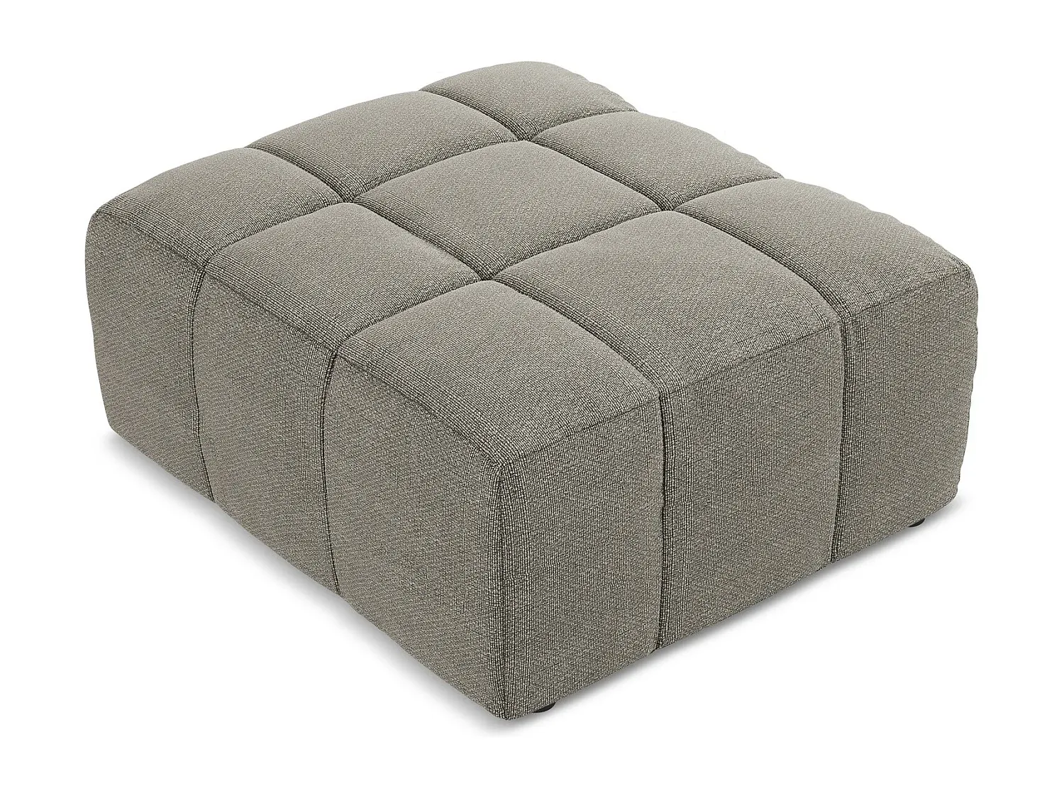 Moderner Bouclé Hocker in Grau