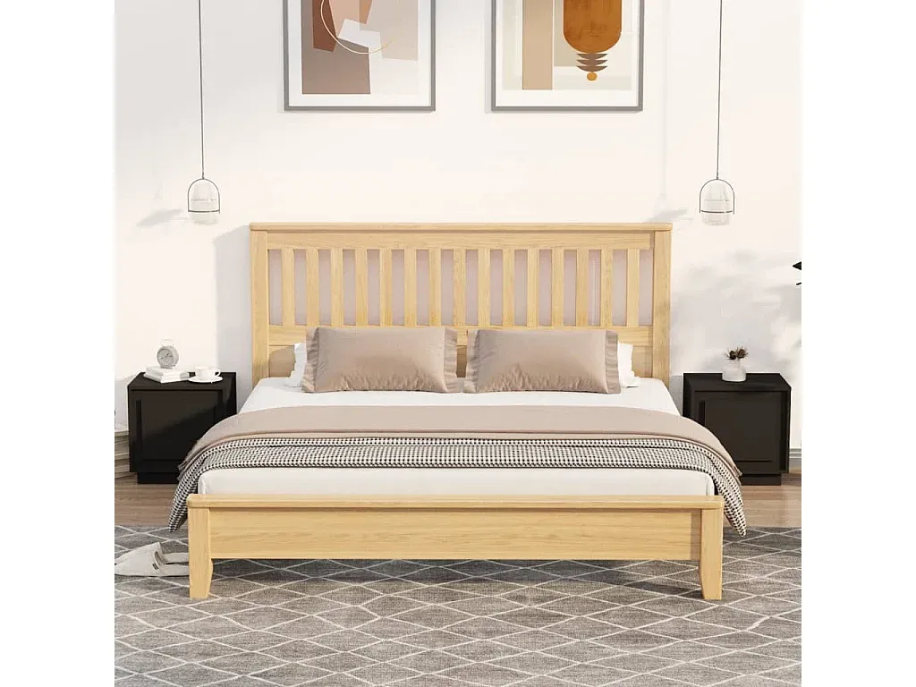 Schwarze Nachttische aus Holzwerkstoff 44x35x45 cm, 2er-Set