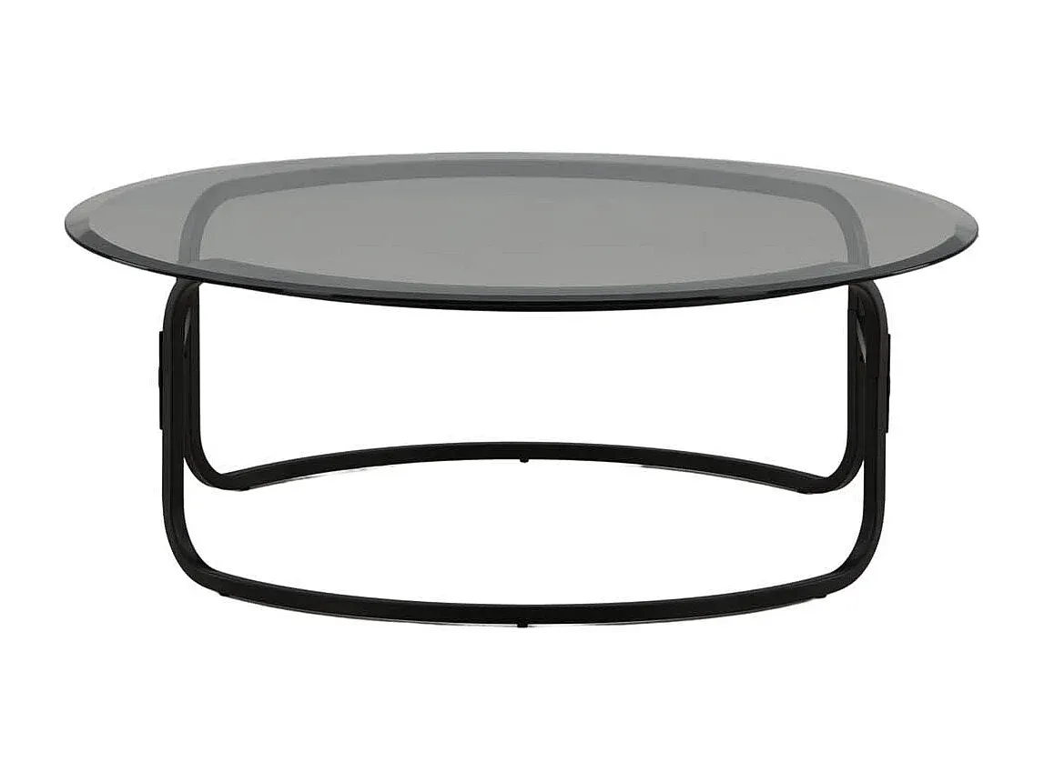 Moderner Couchtisch aus Glas in Schwarz, 110 cm