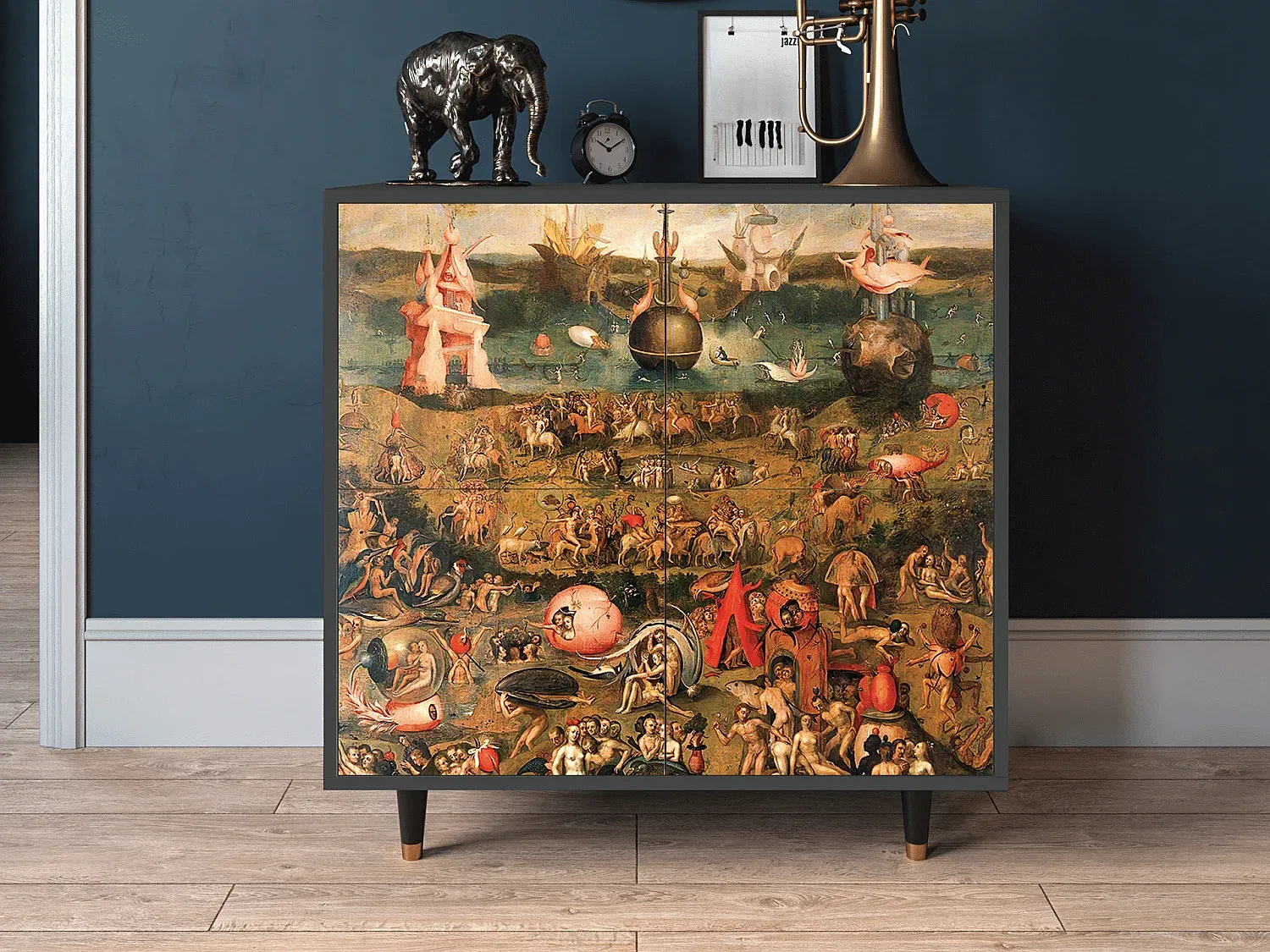 Modernes Sideboard mit Stauraum, Anthrazit