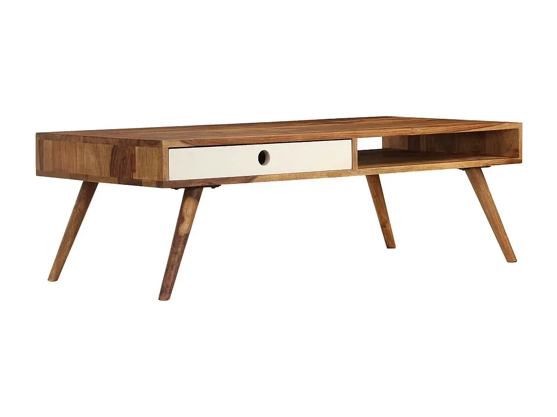 Rechteckiger Couchtisch aus Massivholz