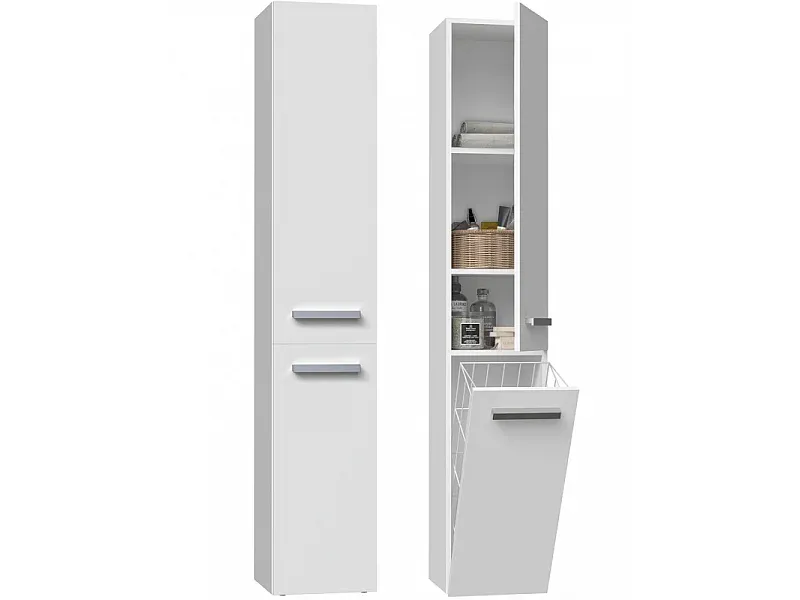 Hochschrank für Badezimmer Weiß 31x30x174 cm