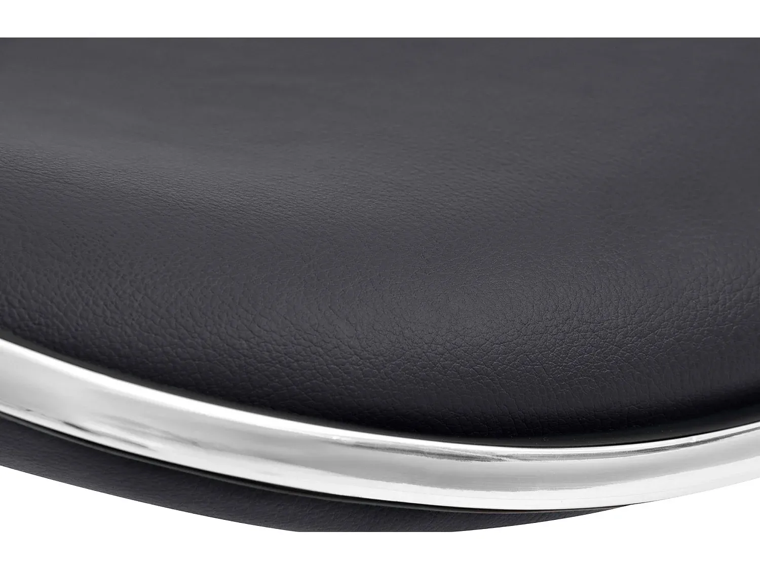 Moderner Barhocker in Schwarz, Kunstlederbezug