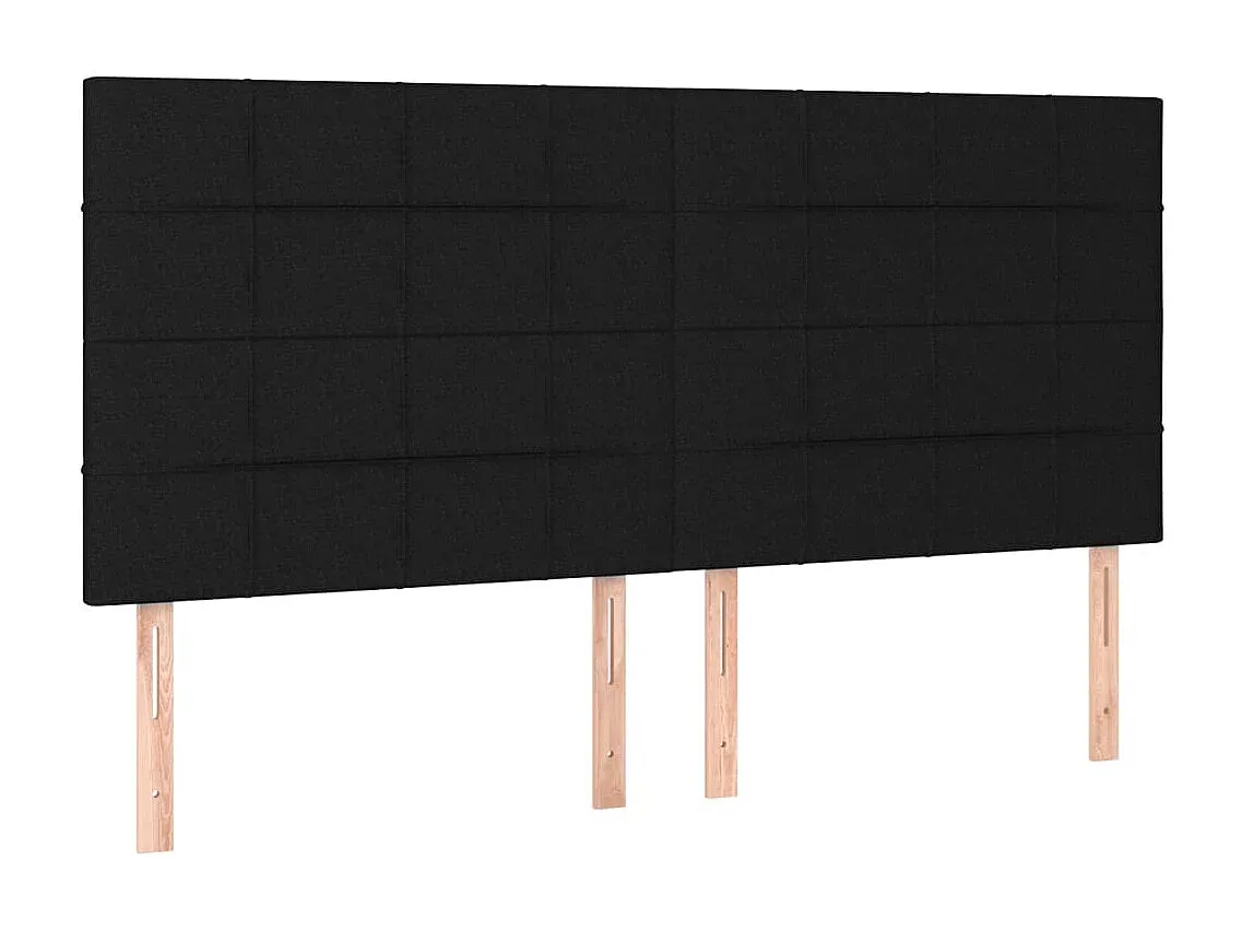 Verstellbares Kopfteil für Bett, 90x5x78/88 cm, Stoff, Schwarz