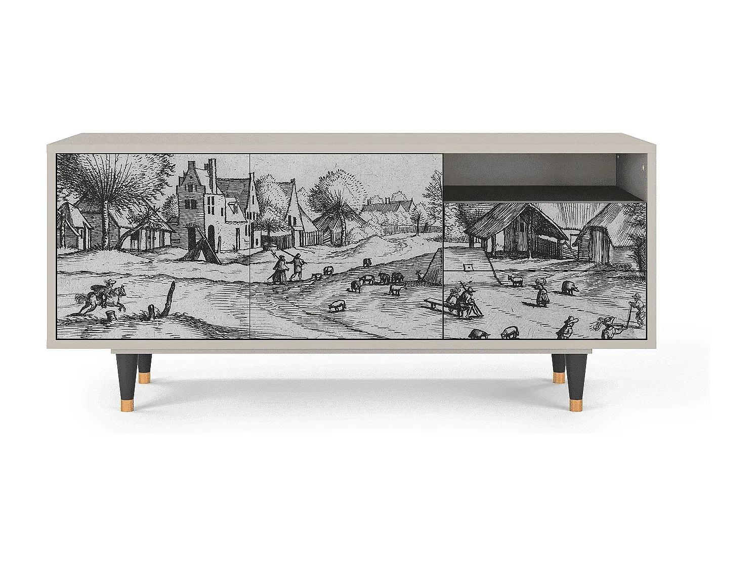 Rustikales TV-Möbelstück aus Holz