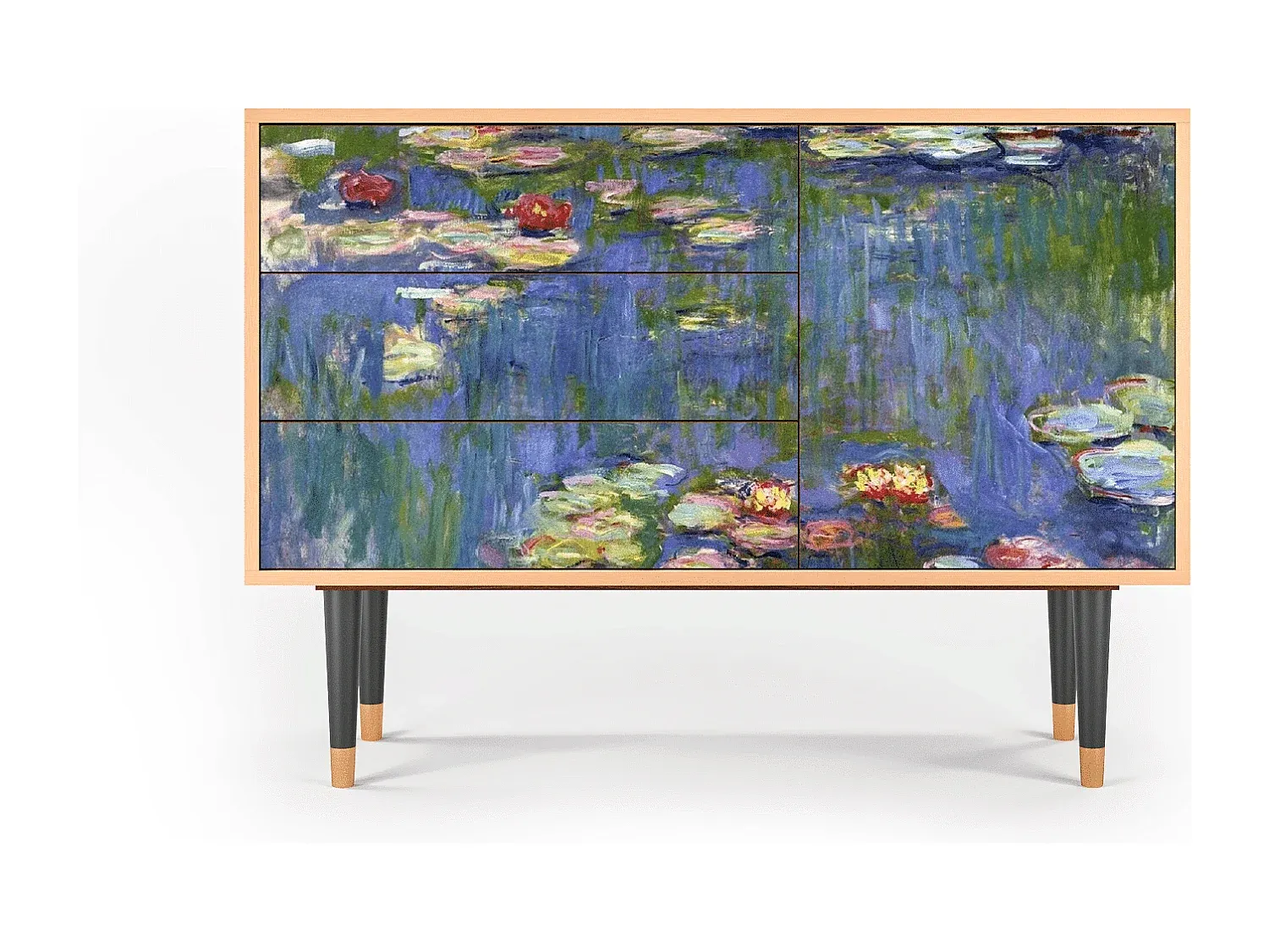 Kompaktes Sideboard mit Kunstmotiv