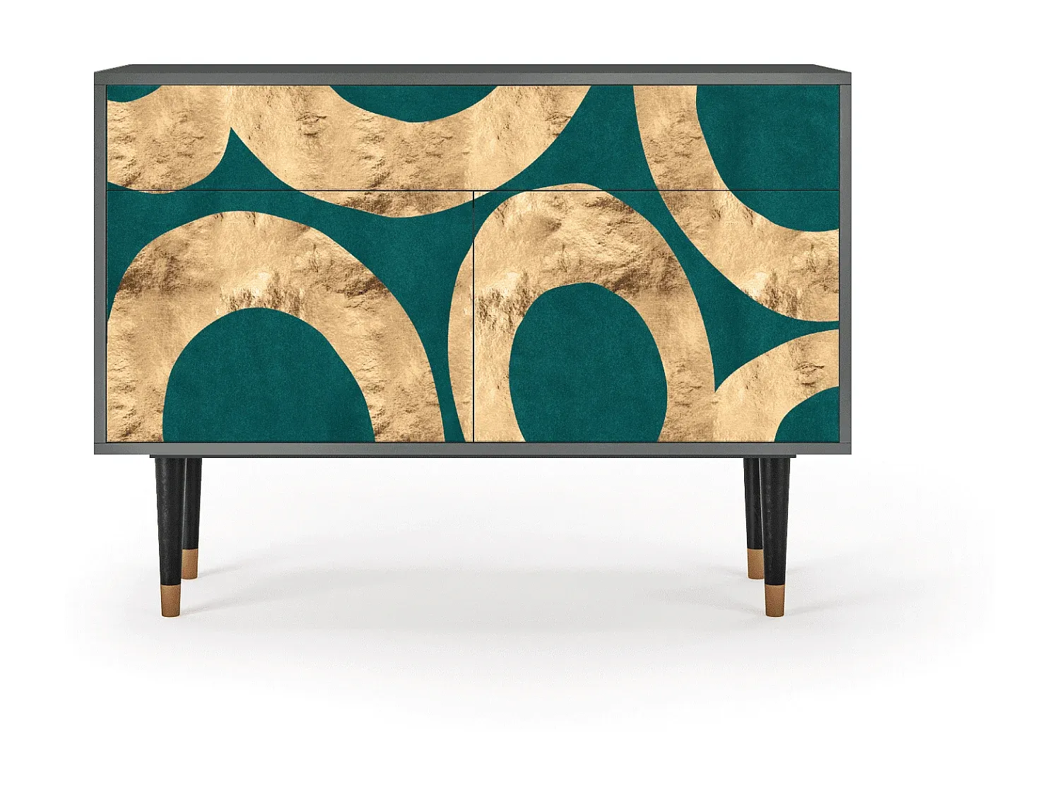 Moderner Sideboard mit Stauraum, Anthrazit