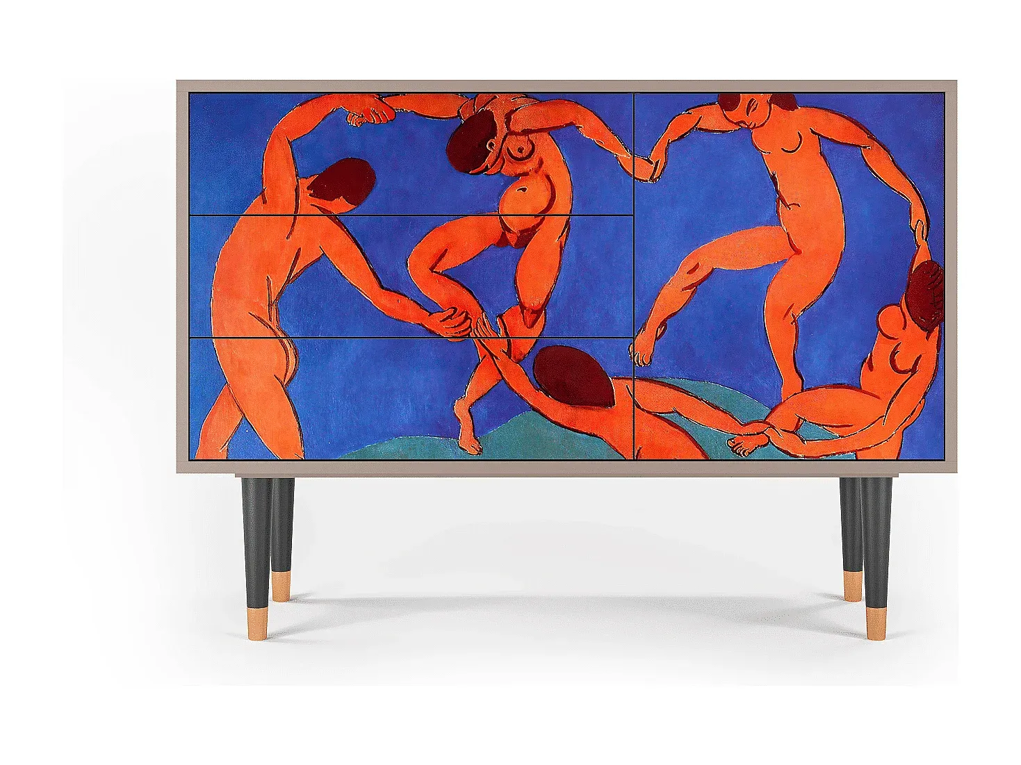 Elegantes Sideboard mit Kunstmotiv 115x84x41 cm