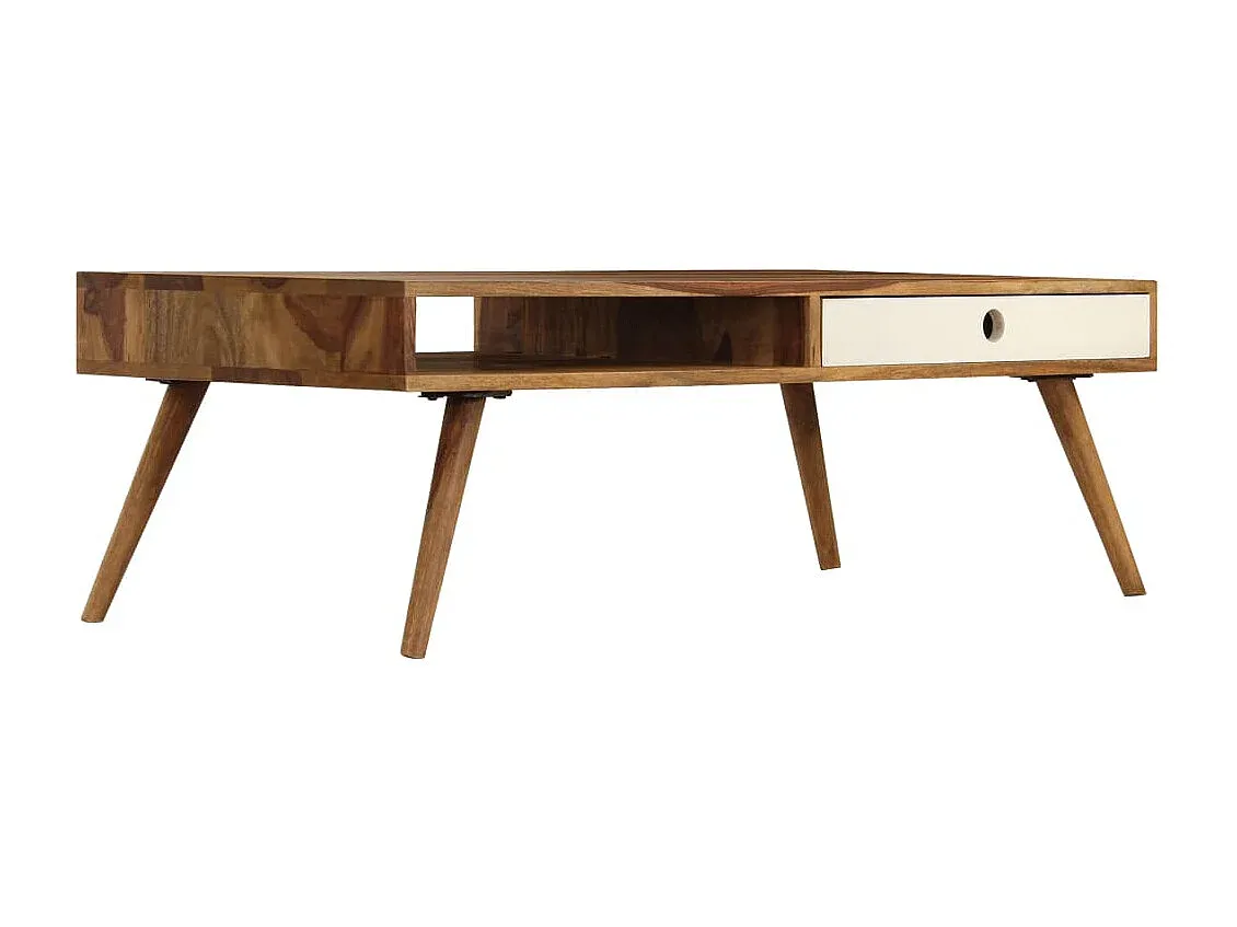 Rechteckiger Couchtisch aus Massivholz