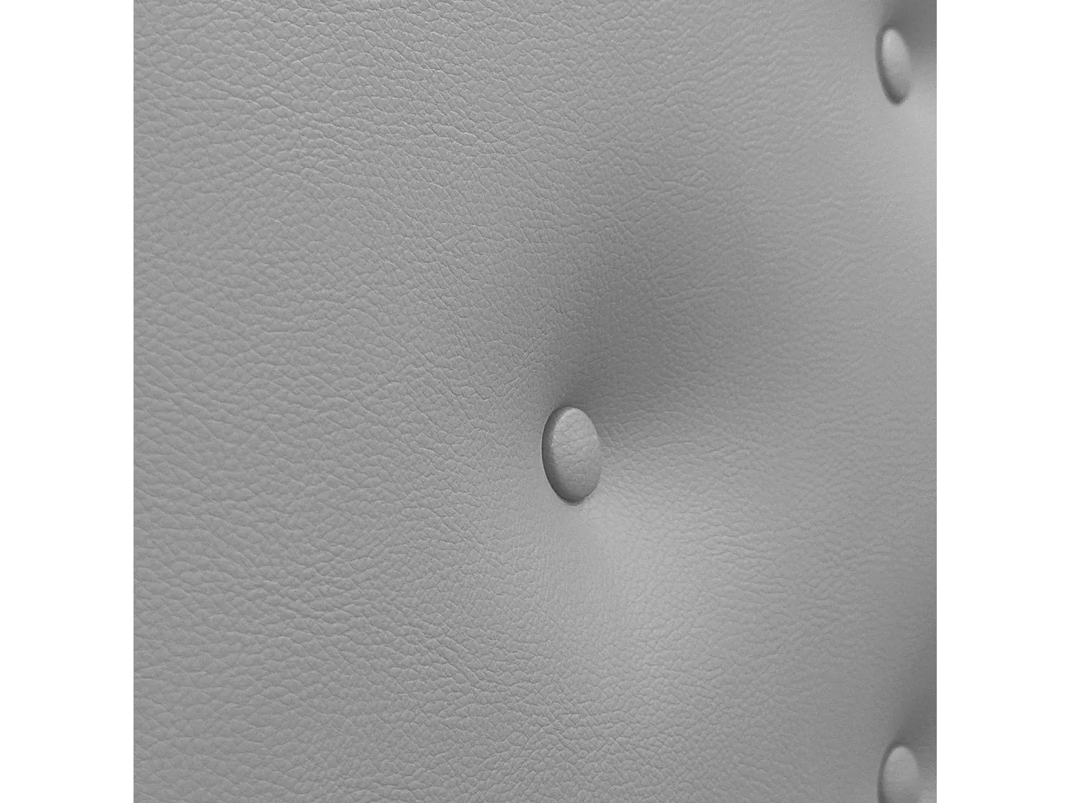 Luxuriös gepolstertes Kunstleder-Kopfteil mit Knopf-Design, hellgrau, 160 cm