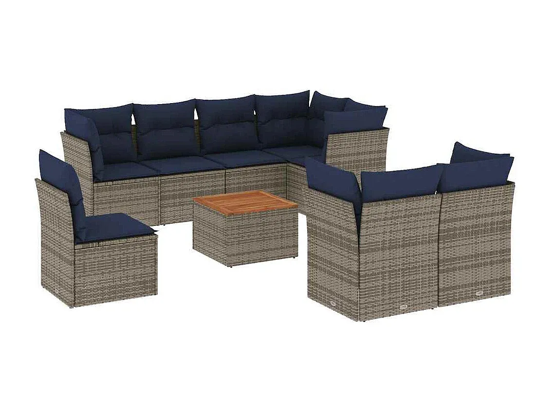 Moderne Gartenmöbel-Sofagarnitur mit Polster Kissen