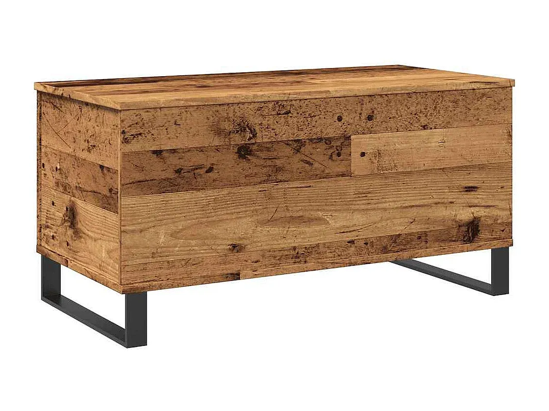 Moderner Wohnzimmertisch aus recyceltem Holz 90x45x45 cm