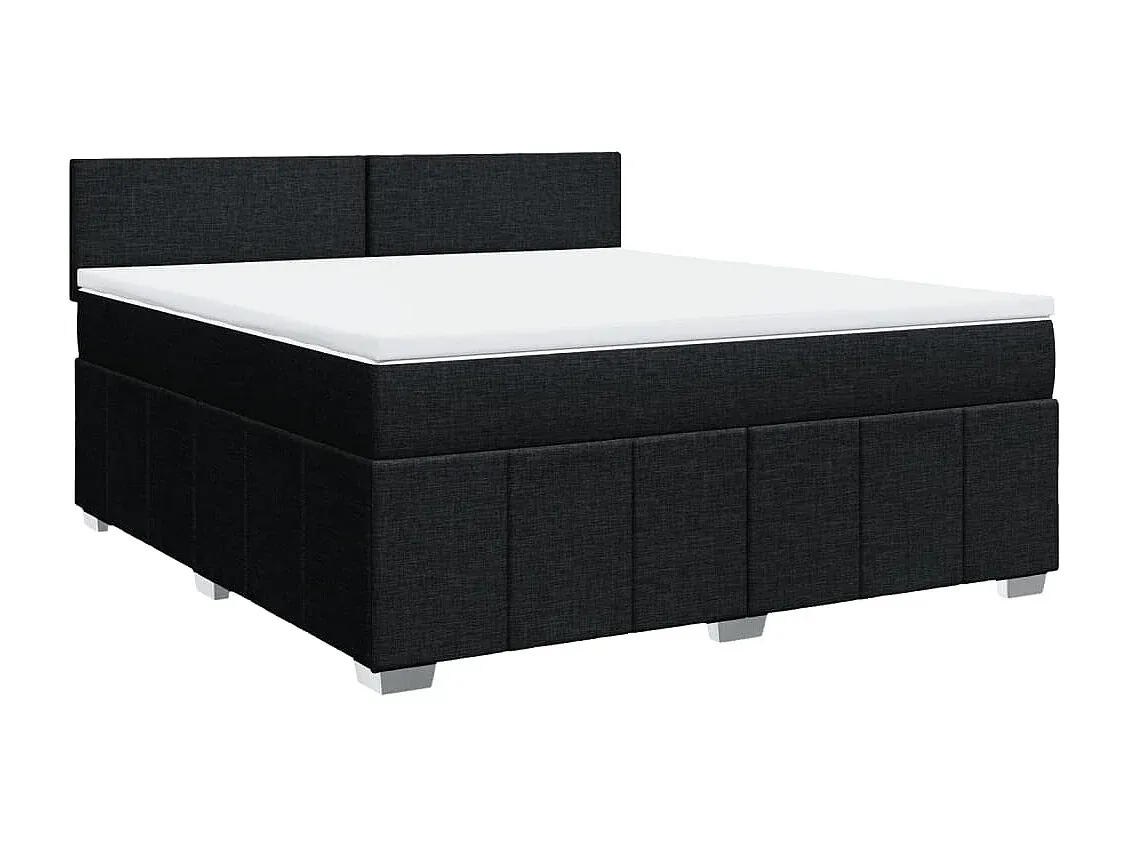 Komfortables Boxspringbett mit Matratze 180x200 cm in Schwarz
