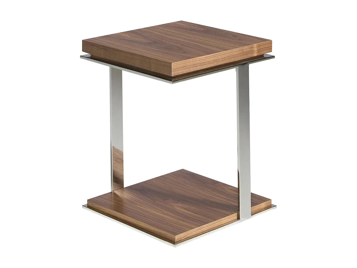 Moderner Ecktisch aus Nussbaumholz für Wohnzimmer