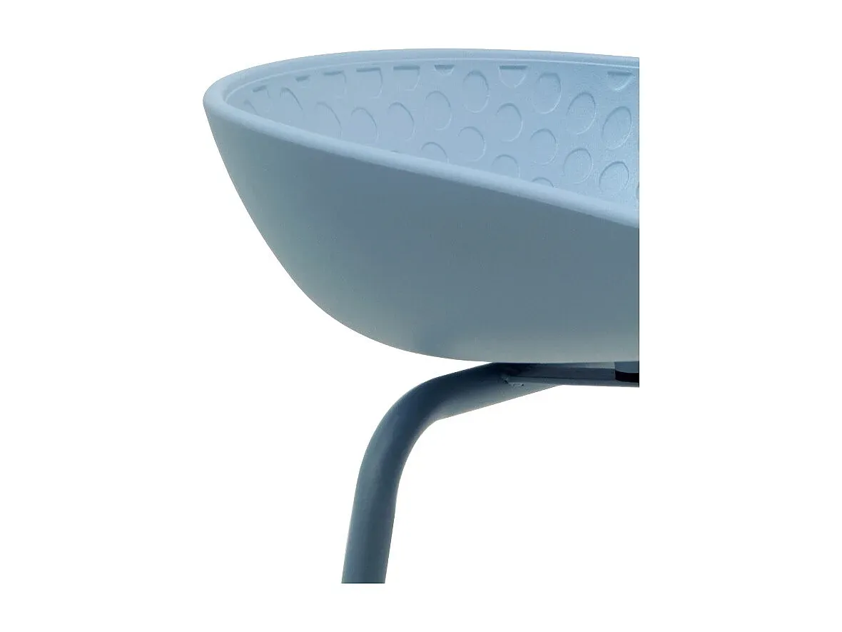 Moderne Kunststoffhocker mit stabilen Metallbeinen, 2er-Set