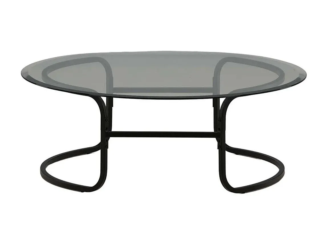 Moderner Couchtisch aus Glas in Schwarz, 110 cm