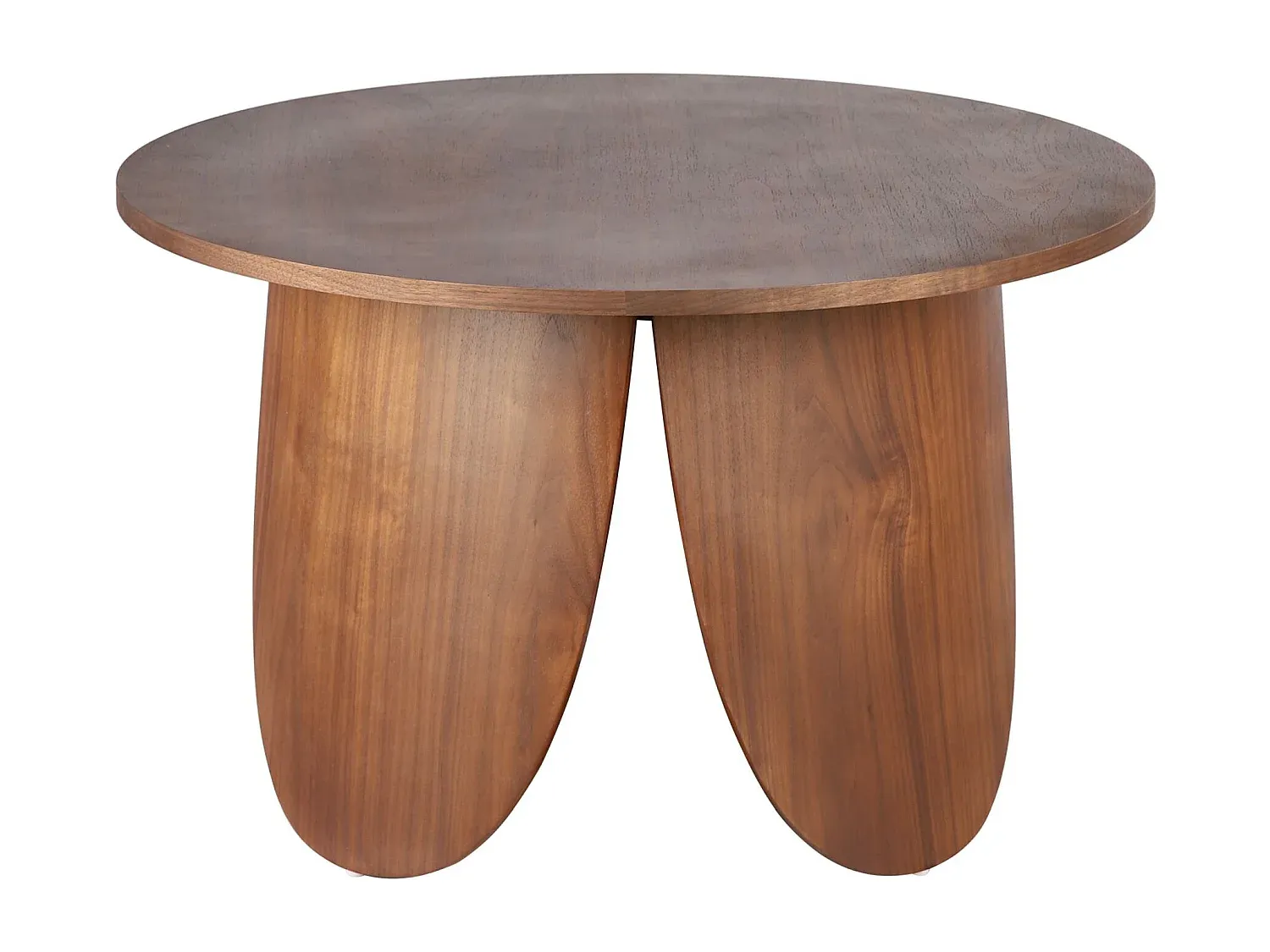 Runder Couchtisch in Nussbaumoptik, Durchmesser 80 cm