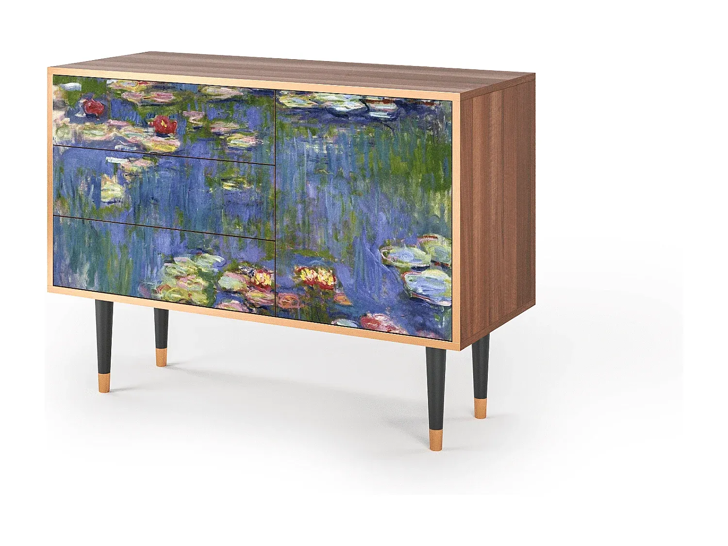Kompaktes Sideboard mit Kunstmotiv