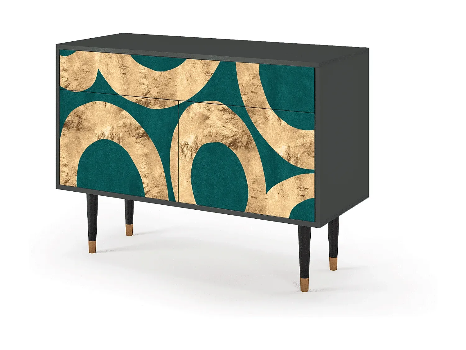 Moderner Sideboard mit Stauraum, Anthrazit
